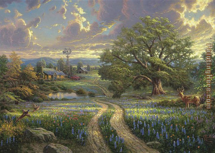 Thomas Kinkade   Country Living painting - Kirill Thomas Kinkade   Country Living art painting